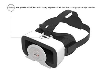 IRUSU Mini VR Headset - 3D VR Headset with Remote Control (Budget Buy VR Headset)