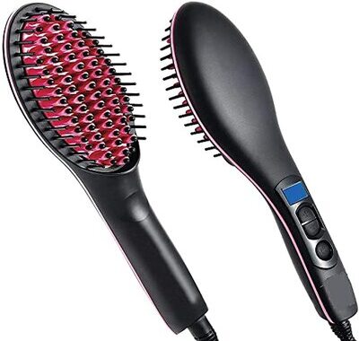 KWT Hair Electric Comb Brush 3 in 1 Ceramic Fast Hair Straightener